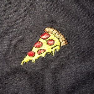 Forever 21 MENS Pizza T-shirt Black